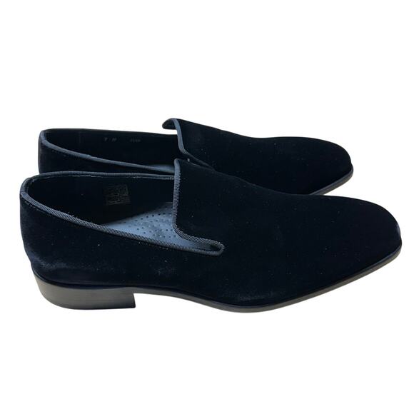 Saks Fifth Avenue Collection Velvet Loafers Black Men\'s Size 7 New in Box main image 8
